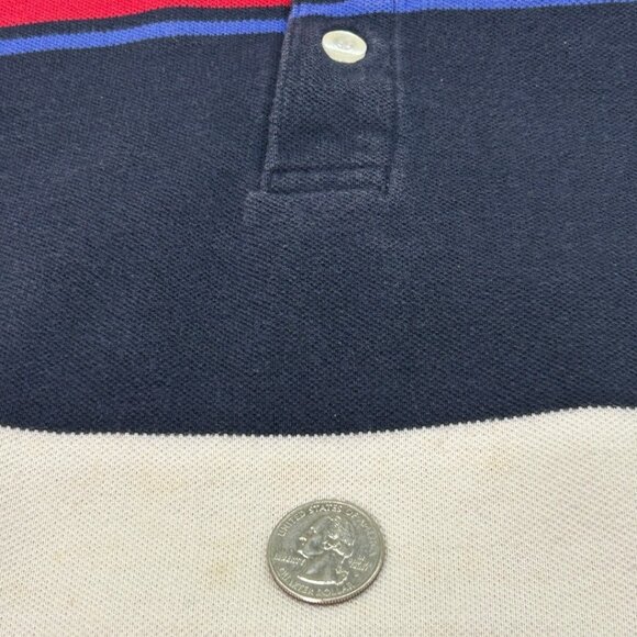 Vintage Bugle Boy Short Sleeve Striped Polo Shirt - Men's Size XL - Picture 8 of 8